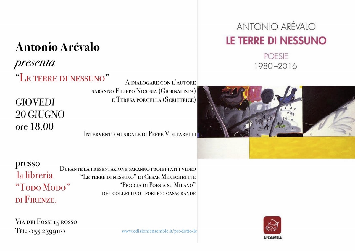 Antonio Arévalo – Le terre di nessuno. Poesie 1980-2016